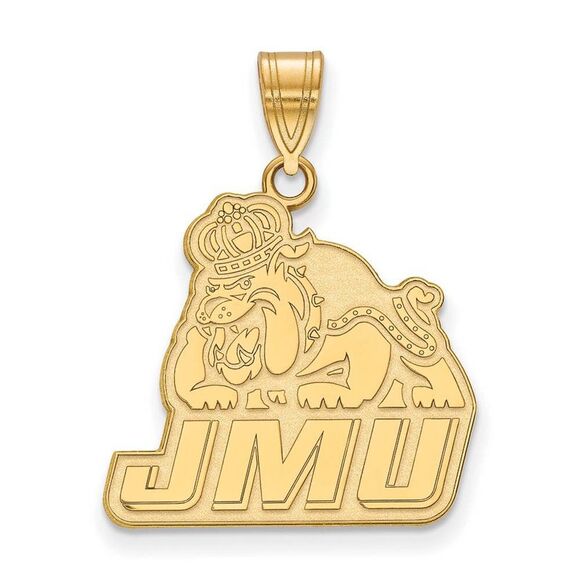 10k Yellow Gold James Madison U Large Logo Pendant